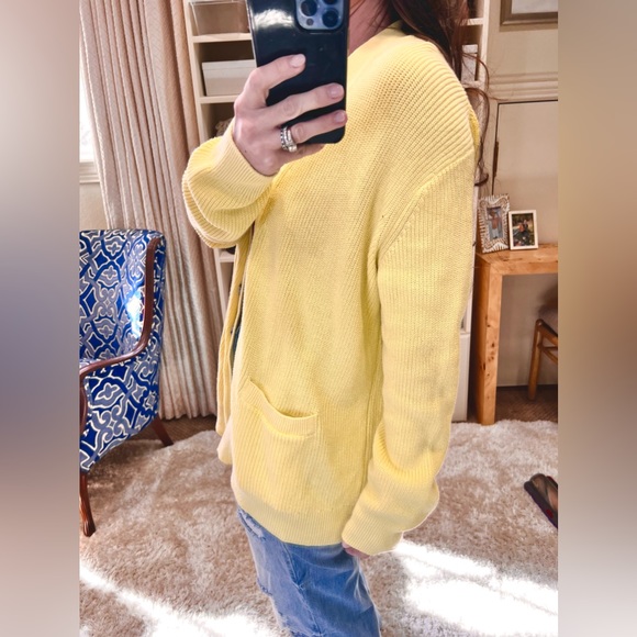 NEW! Re/Done cardigan 90’s oversized cardigan yellow 100% cotton … - Picture 7 of 11